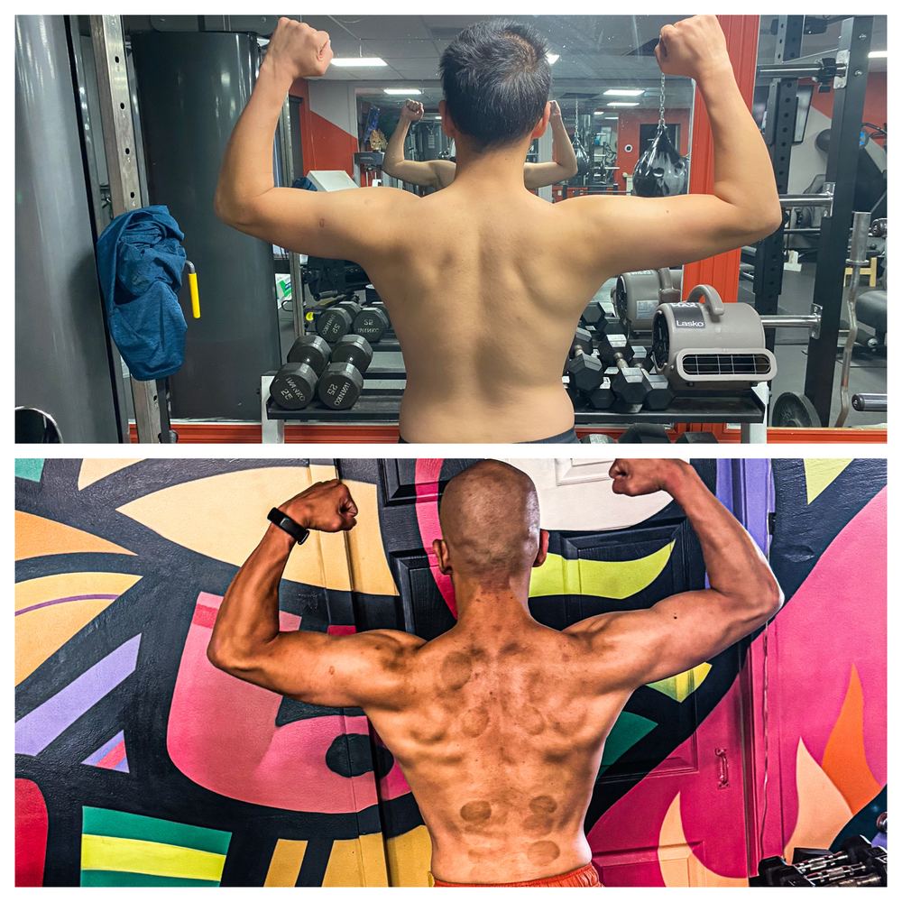 Before and after transformation of an Incinerate client: recomposition